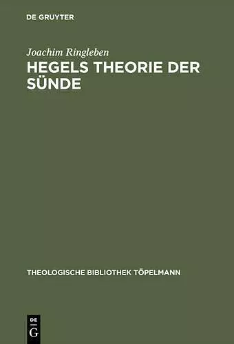 Hegels Theorie der Sünde cover