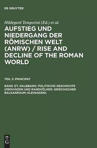 Politische Geschichte (Provinzen Und Randvölker: Griechischer Balkanraum; Kleinasien) cover