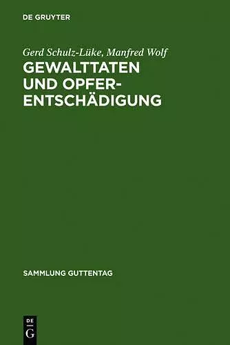 Gewalttaten und Opferentschädigung cover