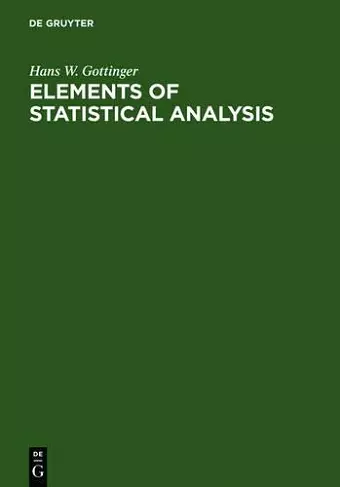 Elements of Statistical Analysis cover