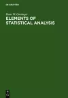 Elements of Statistical Analysis cover