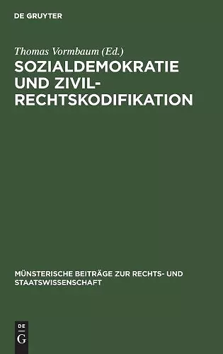 Sozialdemokratie und Zivilrechtskodifikation cover