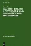 Wahrscheinlichkeitstheorie Und Grundzüge Der Maßtheorie cover