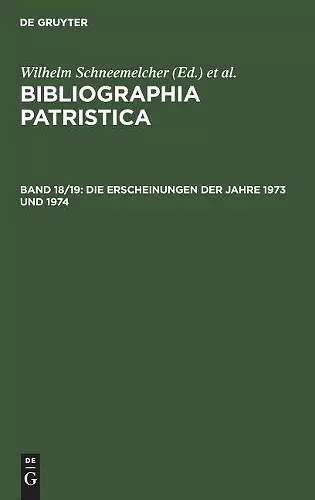 Die Erscheinungen Der Jahre 1973 Und 1974 cover