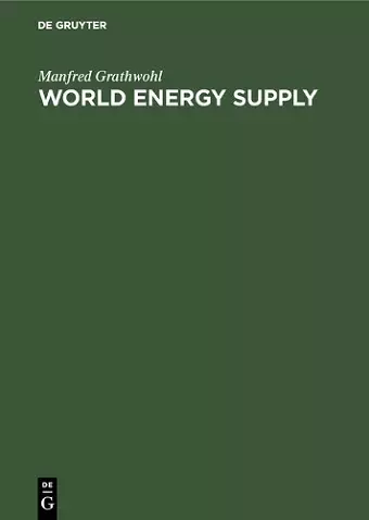 World Energy Supply cover