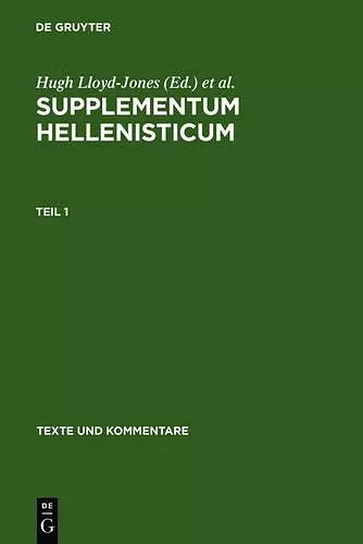 Supplementum Hellenisticum cover