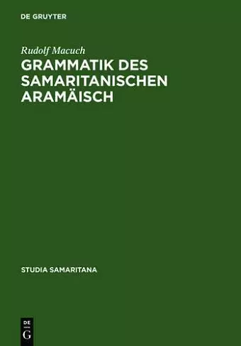 Grammatik des samaritanischen Aramäisch cover