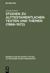 Studien zu alttestamentlichen Texten und Themen (1966-1972) cover