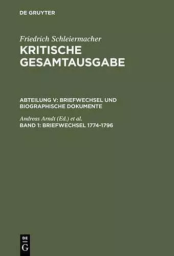 Briefwechsel 1774-1796 cover