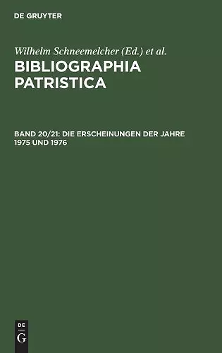 Die Erscheinungen Der Jahre 1975 Und 1976 cover