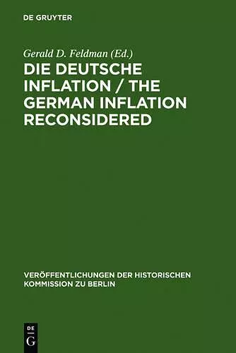 Die Deutsche Inflation / The German Inflation Reconsidered cover