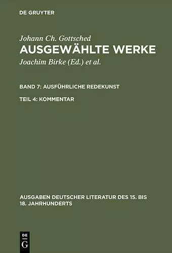 Ausführliche Redekunst. Kommentar cover