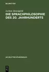 Die Sprachphilosophie des 20. Jahrhunderts cover