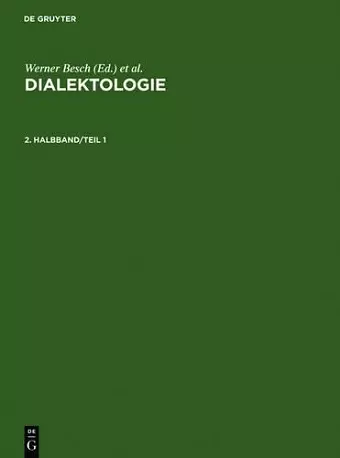 Dialektologie. 2. Halbband cover