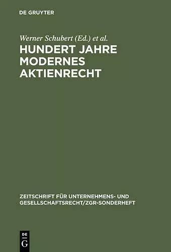 Hundert Jahre Modernes Aktienrecht cover