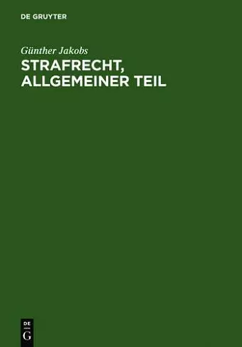 Strafrecht, Allgemeiner Teil cover