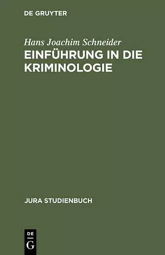 Einführung in Die Kriminologie cover