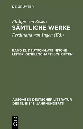 Deutsch-lateinische Leiter. Gesellschaftsschriften cover