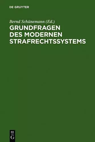 Grundfragen des modernen Strafrechtssystems cover