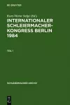 Internationaler Schleiermacher-Kongreß Berlin 1984 cover