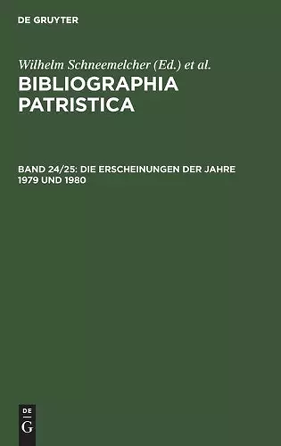 Die Erscheinungen Der Jahre 1979 Und 1980 cover