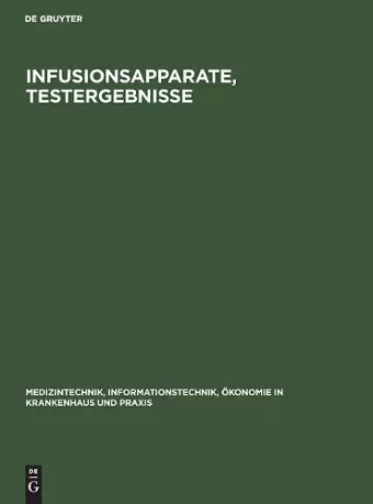 Infusionsapparate, Testergebnisse cover