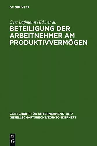 Beteiligung der Arbeitnehmer am Produktivvermögen cover