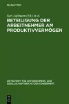 Beteiligung der Arbeitnehmer am Produktivvermögen cover