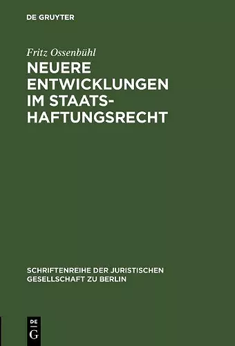 Neuere Entwicklungen im Staatshaftungsrecht cover