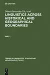 Linguistics across Historical and Geographical Boundaries cover