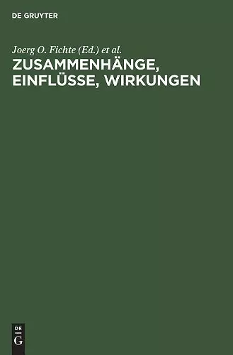 Zusammenhänge, Einflüsse, Wirkungen cover