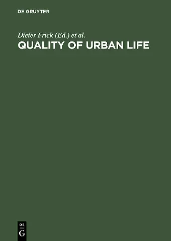 Quality of Urban Life cover