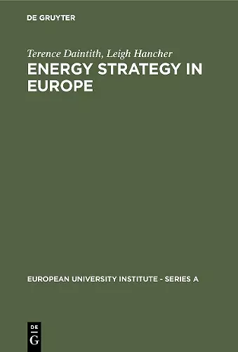 Energy Strategy in Europe cover