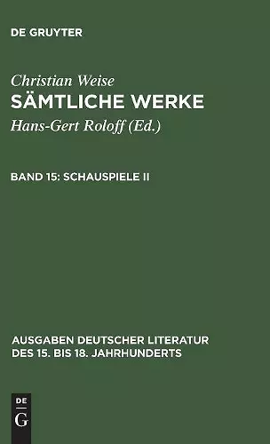 Sämtliche Werke, Band 15, Schauspiele II cover