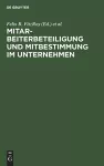 Mitarbeiterbeteiligung und Mitbestimmung im Unternehmen cover