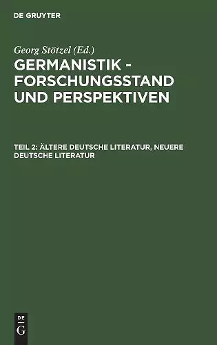 Ältere Deutsche Literatur, Neuere Deutsche Literatur cover