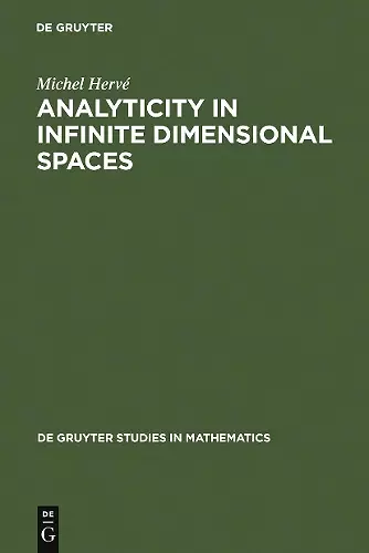 Analyticity in Infinite Dimensional Spaces cover