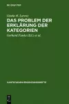 Das Problem Der Erklärung Der Kategorien cover