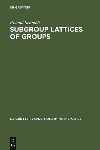 Subgroup Lattices of Groups cover