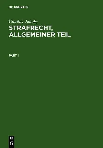 Strafrecht, Allgemeiner Teil cover