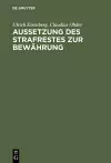 Aussetzung Des Strafrestes Zur Bewährung cover