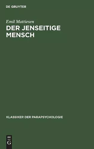 Der Jenseitige Mensch cover