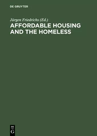 Affordable Housing and the Homeless cover