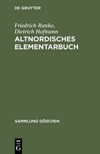 Altnordisches Elementarbuch cover