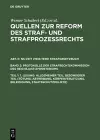 Quellen zur Reform des Straf- und Strafprozeßrechts, Teil 1, 1. Lesung cover