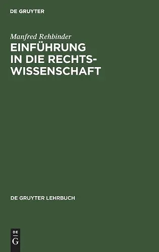 Einführung in die Rechtswissenschaft cover