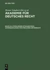 Akademie für Deutsches Recht, Bd III,2, Familienrechtsausschuß. Unterausschuß für eheliches Güterrecht cover