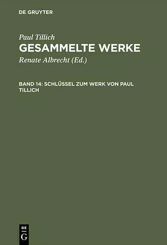 Schlüssel Zum Werk Von Paul Tillich cover