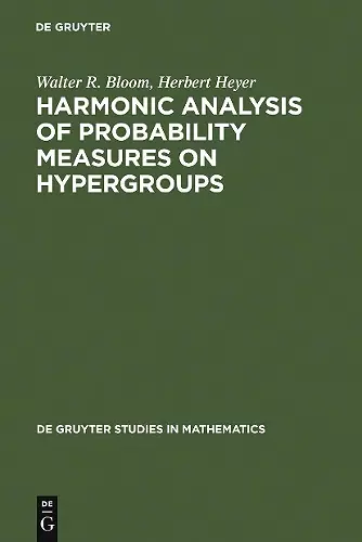 Harmonic Analysis of Probability Measures on Hypergroups cover