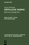 Sämtliche Werke, Band 13/Teil 1, Ovids Metamorphosen cover